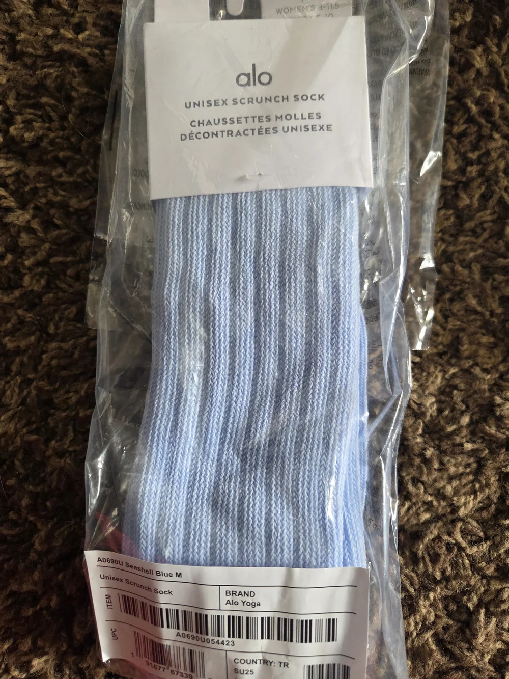Alo Unisex Half-Crew & Scrunch Socks - Black, Blue, Pink